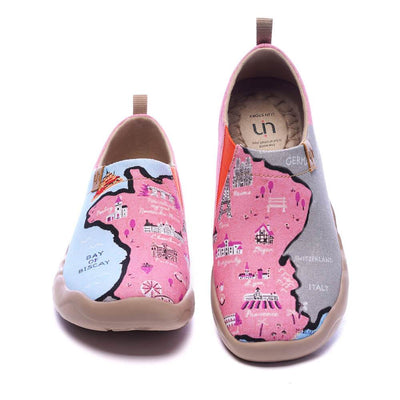 UIN Footwear Women Croissant Paths II Canvas loafers