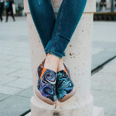 UIN Footwear Women -Starry Night- Art Paint Women Canvas Shoes Canvas loafers