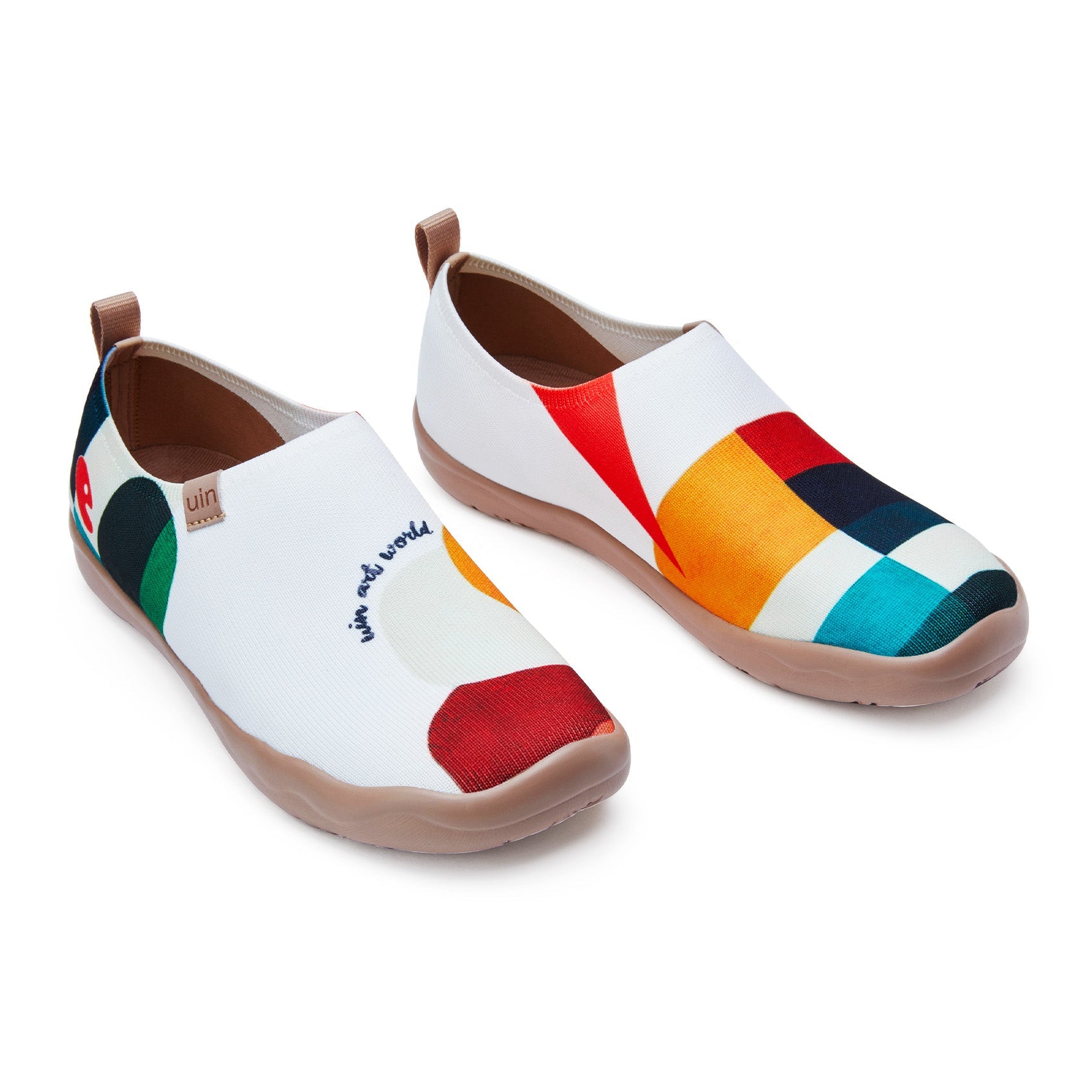 UIN Women's Art Painted Travel Shoes Slip On Casual Knit Loafers ...