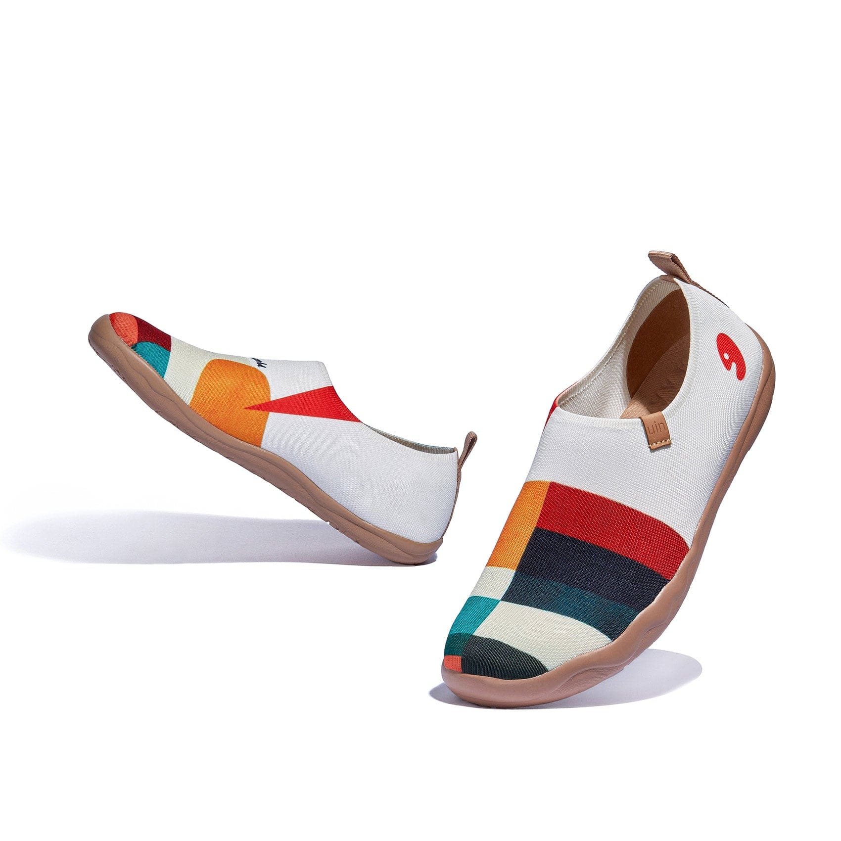 UIN Women's Art Painted Travel Shoes Slip On Casual Knit Loafers ...