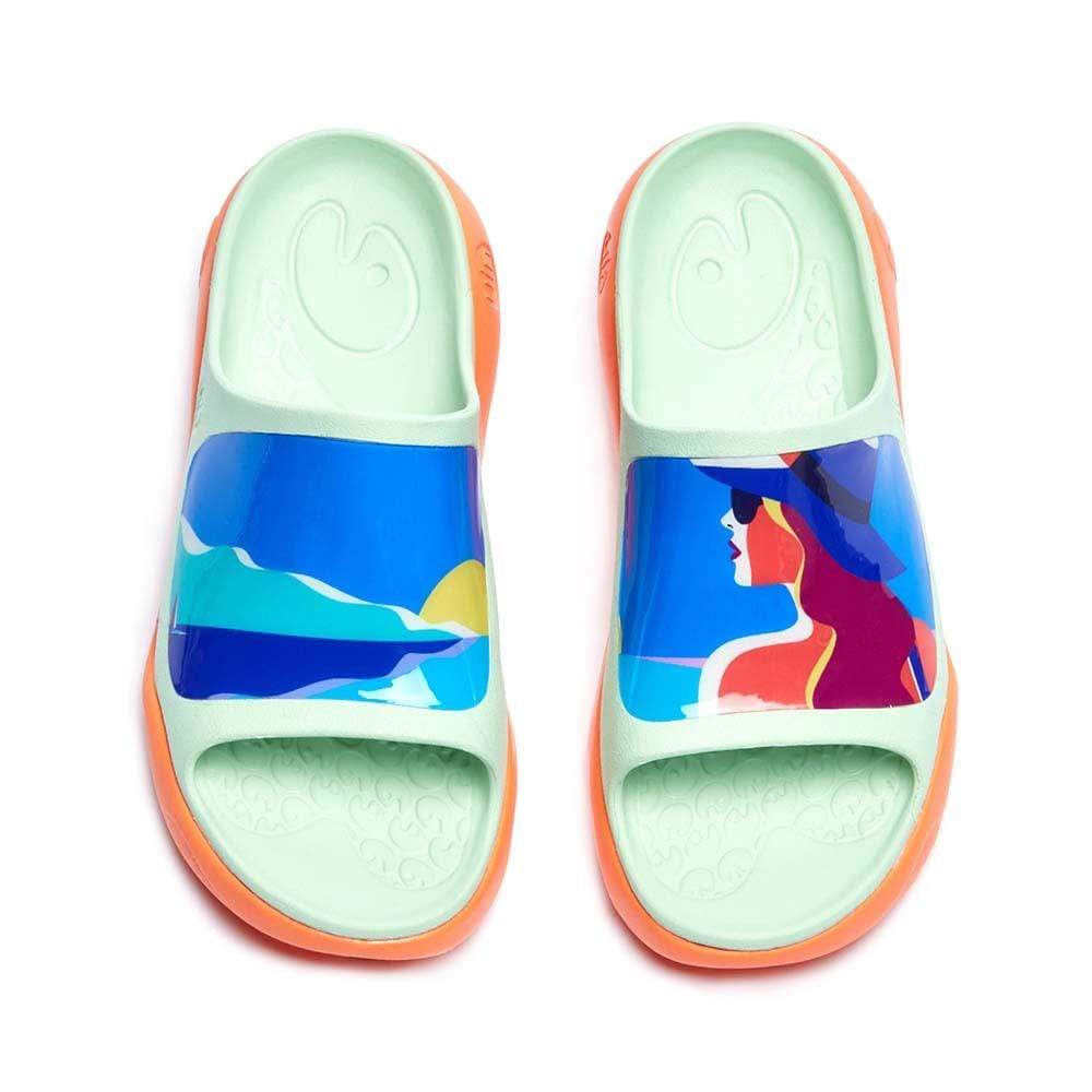 UIN Footwear Women Ocean Breeze Ibiza Slides Canvas loafers
