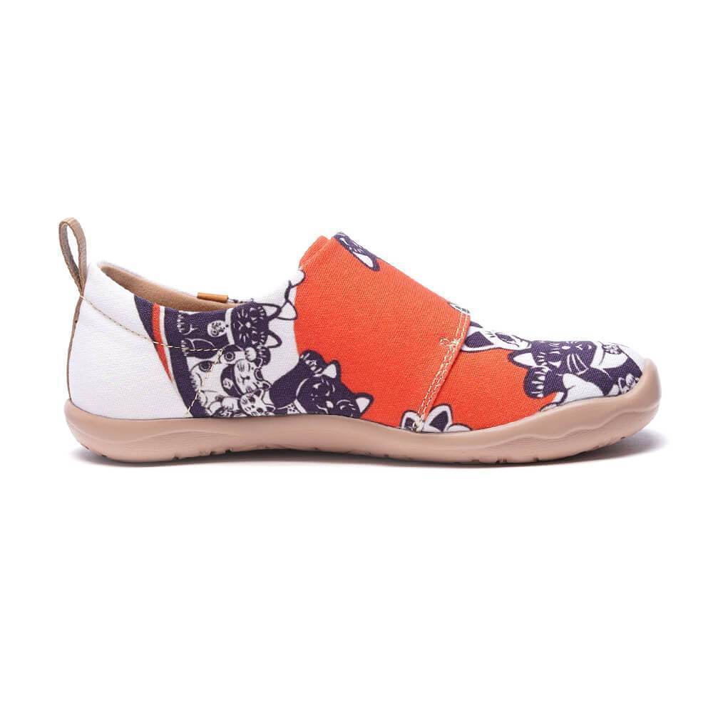 UIN Footwear Kid -Maneki neko- Art Designed kids Fashion Canvas Shoes Canvas loafers