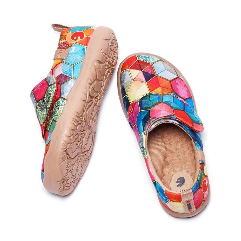 UIN Footwear Kid Stained Glass Kid Canvas loafers