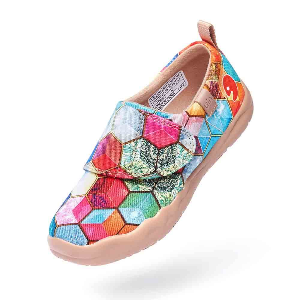 UIN Footwear Kid Stained Glass Kid Canvas loafers