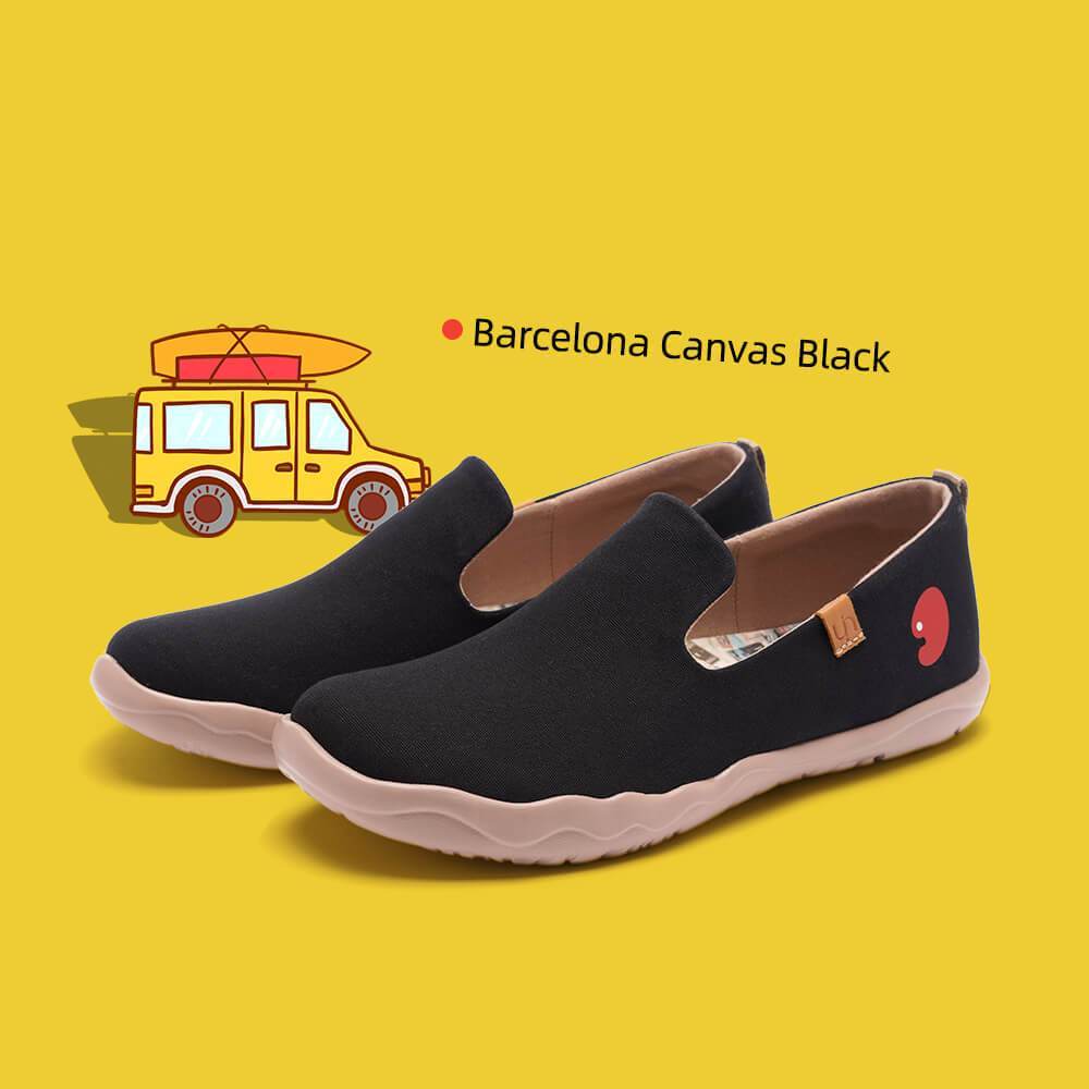 UIN Footwear Men Barcelona Canvas Black Canvas loafers
