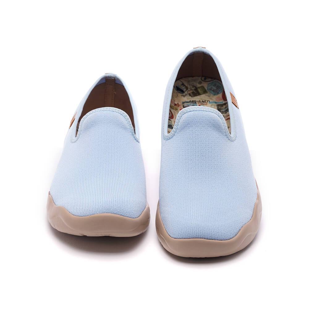 UIN Footwear Men Barcelona Knitted Light Blue Canvas loafers