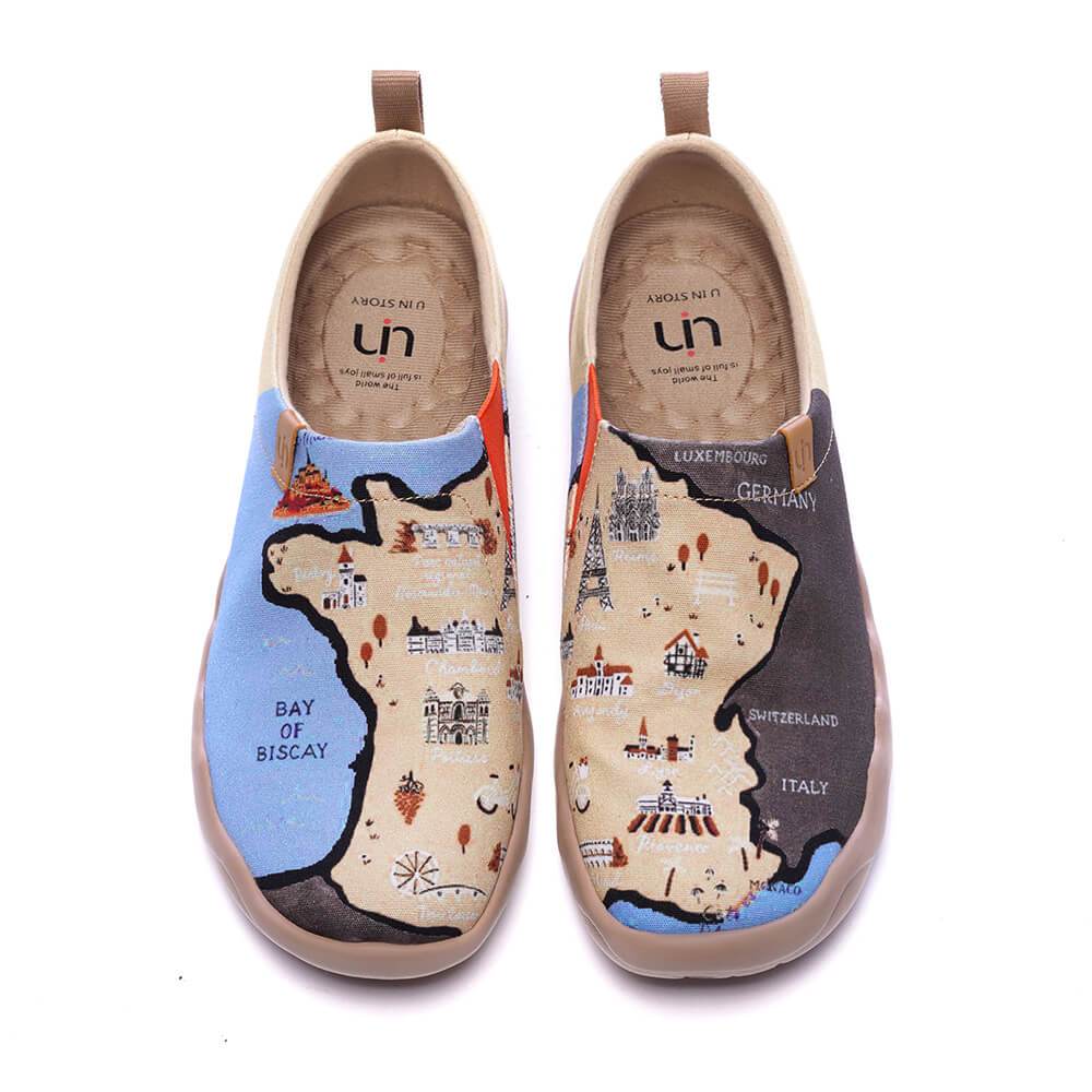 UIN Footwear Men Croissant Paths Canvas loafers