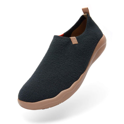 UIN Footwear Men Dark Slate Gray Knitted Wool Toledo II Canvas loafers