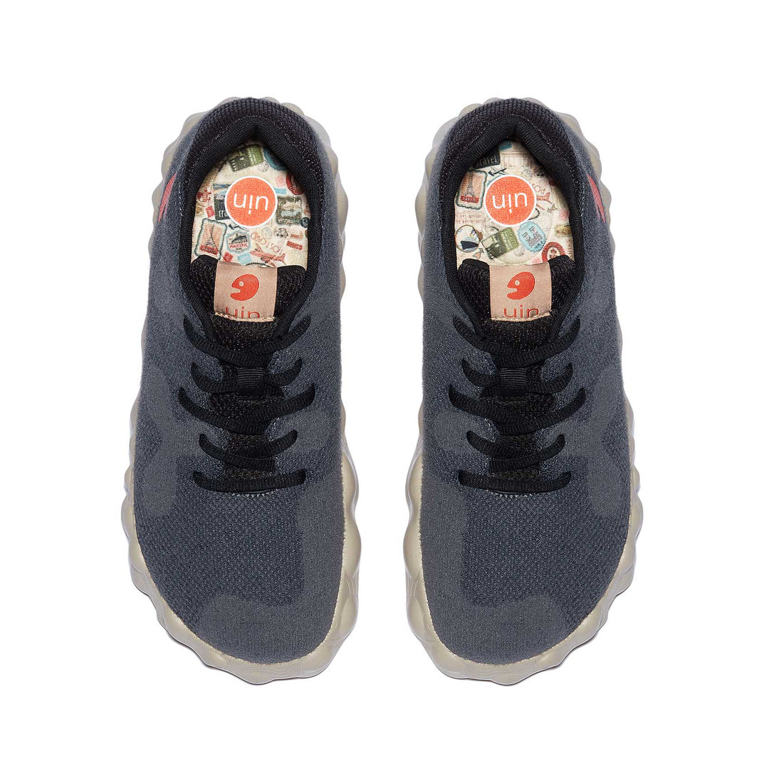 UIN Footwear Men Grey & Black Figueras I Men Canvas loafers