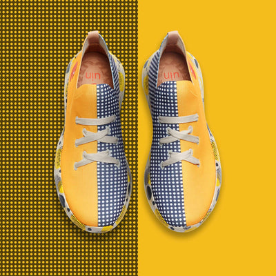 UIN Footwear Men Grey & Yellow Mijas Men Canvas loafers