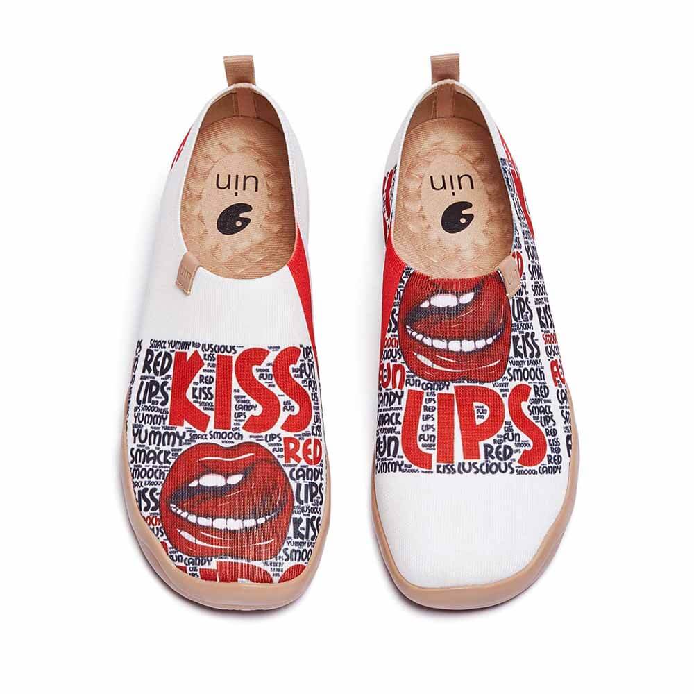 UIN Footwear Men Kiss Lip Canvas loafers