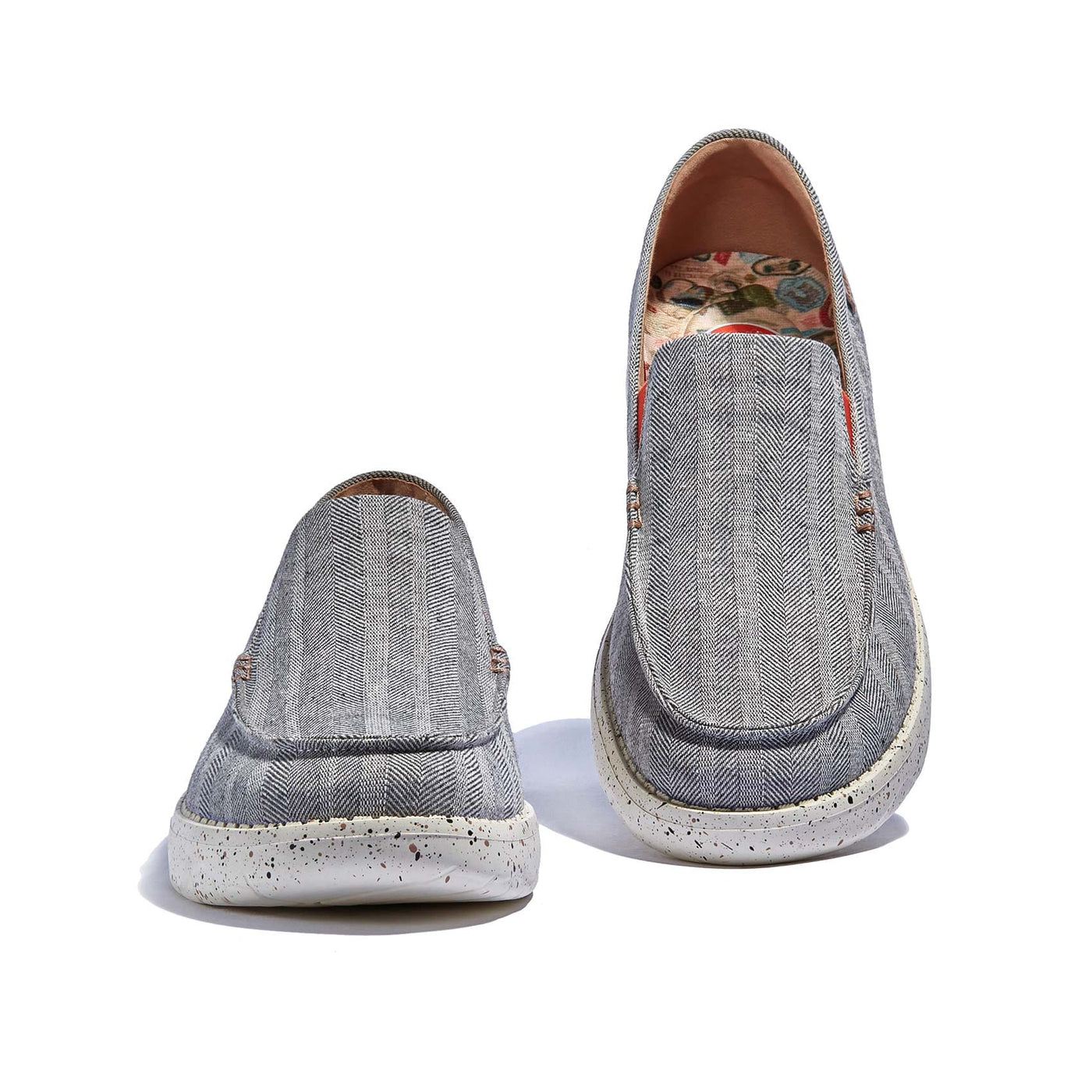 UIN Footwear Men Light Grey Tarragona III Men Canvas loafers