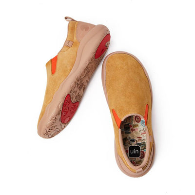 UIN Footwear Men (Pre-sale) Cuenca Khaki Cow Suede Men Canvas loafers