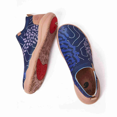 UIN Footwear Men (Pre-sale) Flowing Deep Blue Canvas loafers
