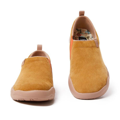 UIN Footwear Men (Pre-sale) Toledo II Khaki Cow Suede Men Canvas loafers