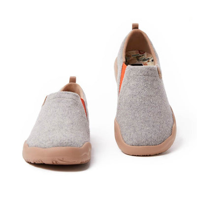 UIN Footwear Men (Pre-sale) Toledo II Light Grey Wool Men Canvas loafers