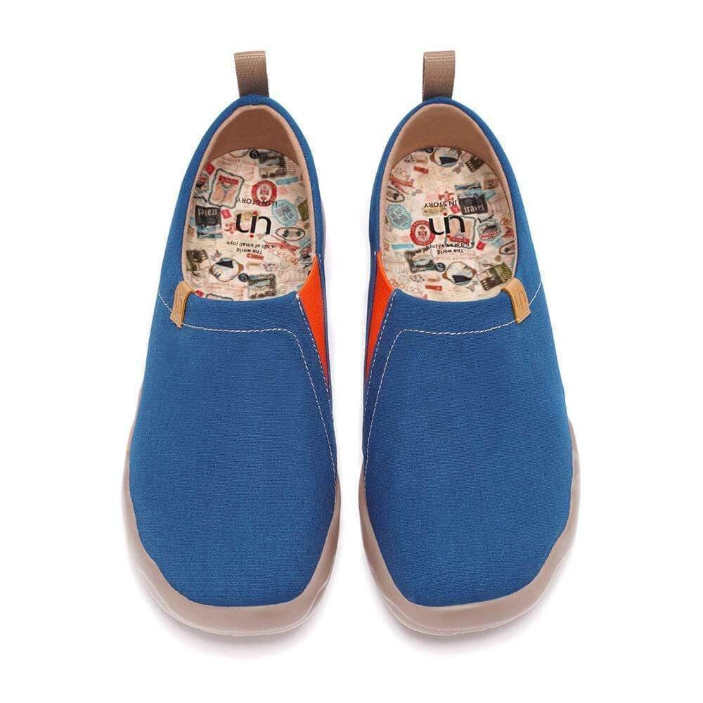 UIN Footwear Men Toledo Dark Blue Canvas loafers
