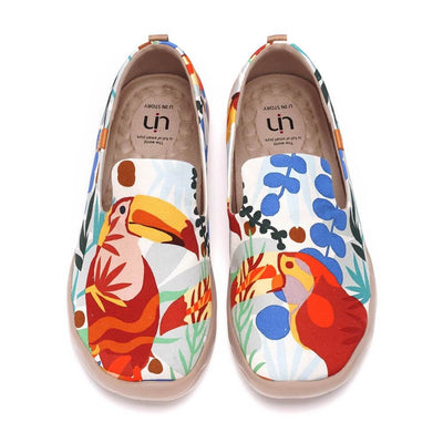 UIN Footwear Men Tropical Forest Canvas loafers