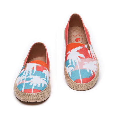 UIN Footwear Men Watercolor Palm Marbella I Women Canvas loafers