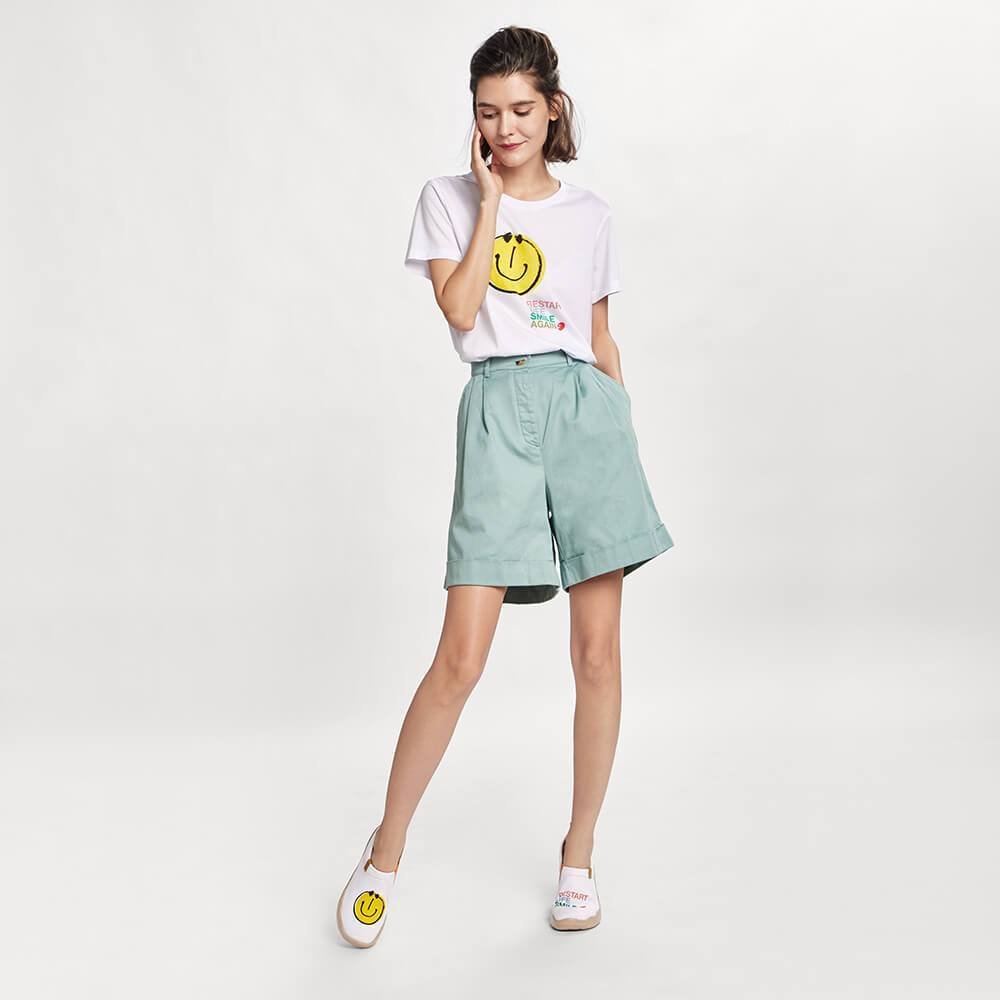 UIN Footwear T-shirt Smiley T-shirt Canvas loafers