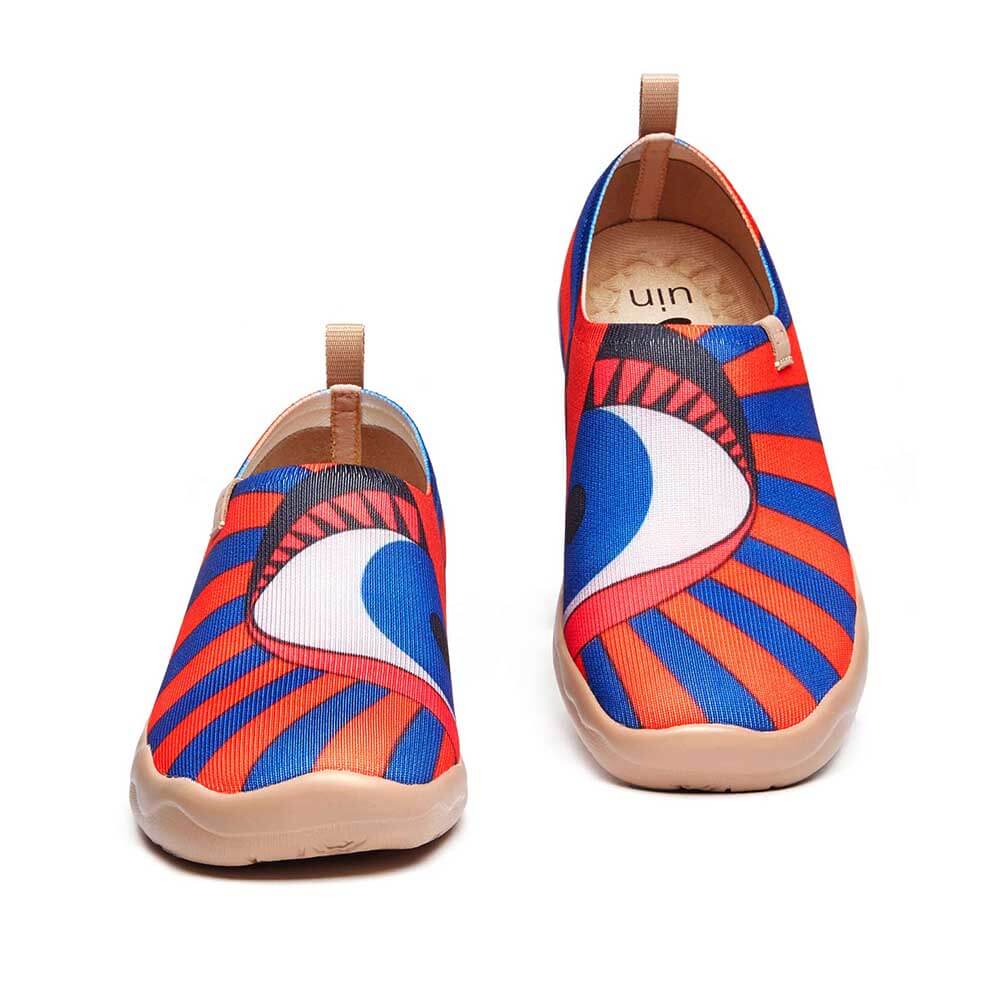 UIN Footwear Women Eye of Sun Canvas loafers