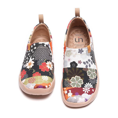 UIN Footwear Women -Hana- Art Painted Women Slip-on Loafers Canvas loafers