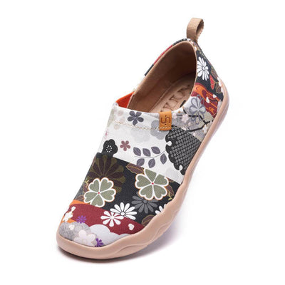 UIN Footwear Women -Hana- Art Painted Women Slip-on Loafers Canvas loafers