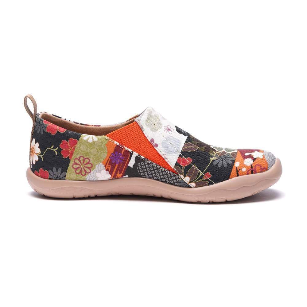 UIN Footwear Women -Hana- Art Painted Women Slip-on Loafers Canvas loafers