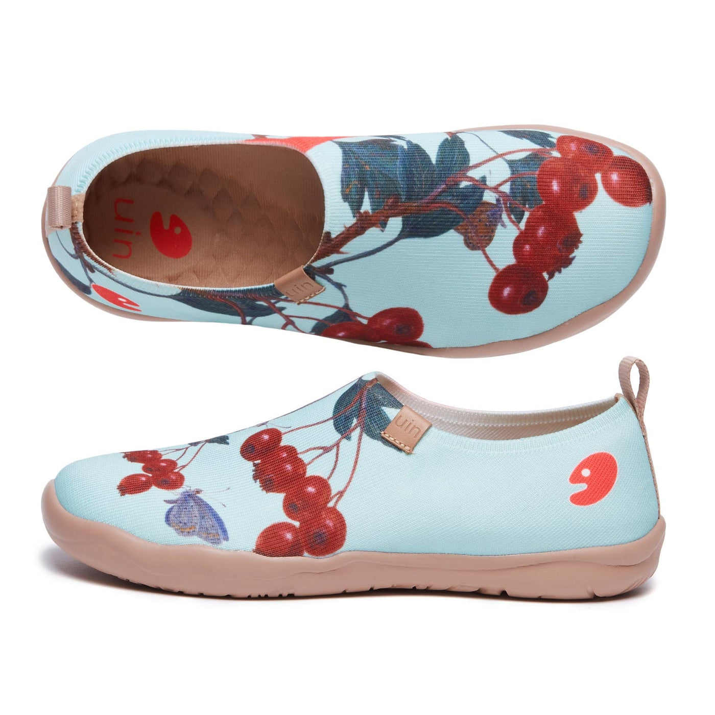 UIN Footwear Women Jan van Kessel the Elder Butterfly and Hawthorn Toledo I Women Canvas loafers