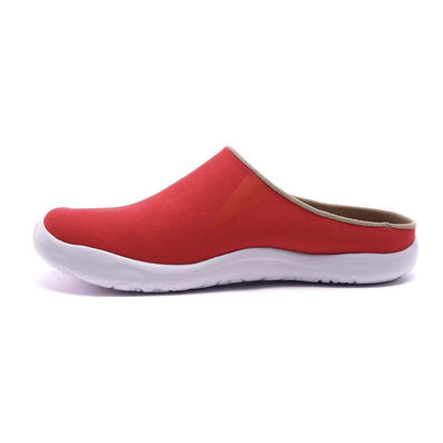 UIN Footwear Women Marbella Red Slipper Canvas loafers