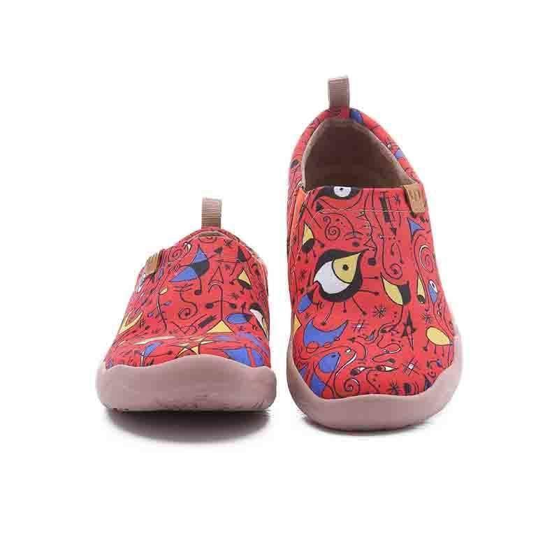 UIN Footwear Women Red Fire Canvas loafers