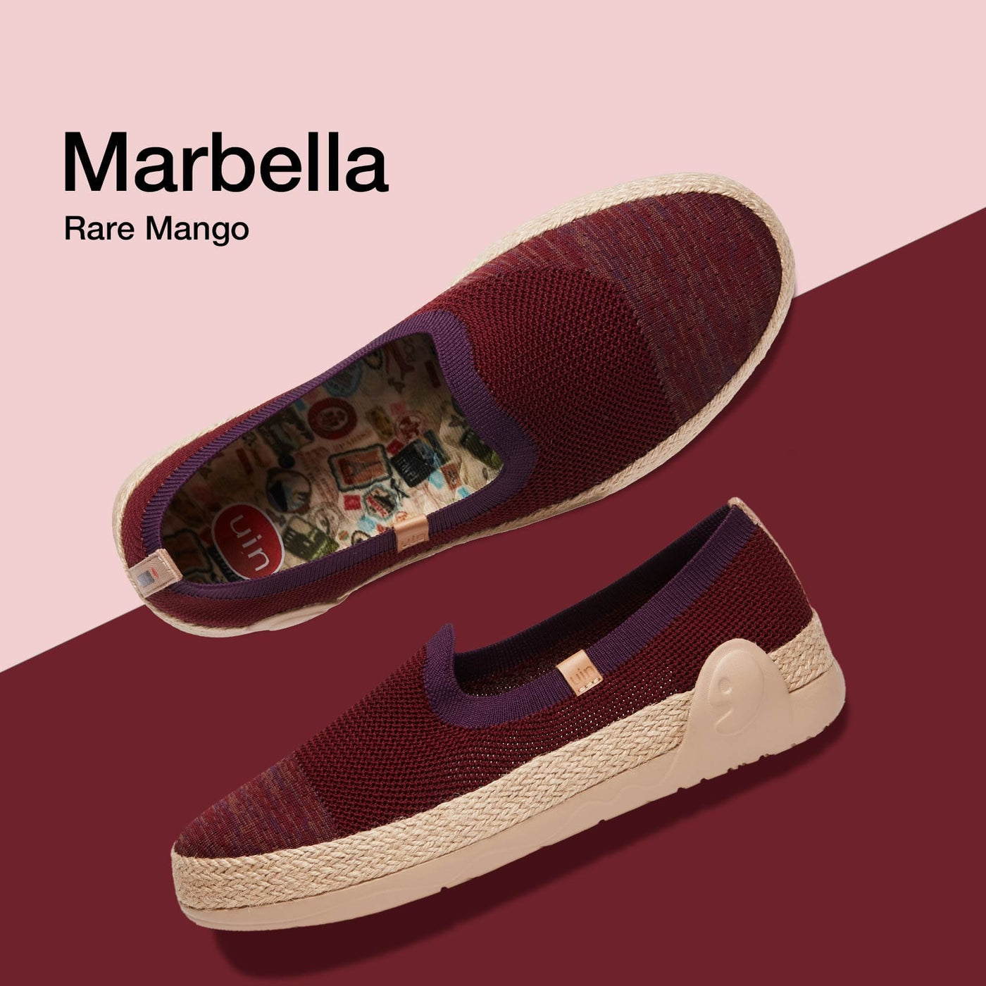 UIN Footwear Women Ripe Cherry Marbella II Women Canvas loafers