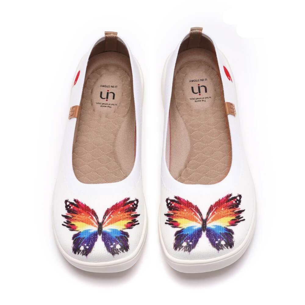 UIN Footwear Women Sparkling Butterflies Canvas loafers