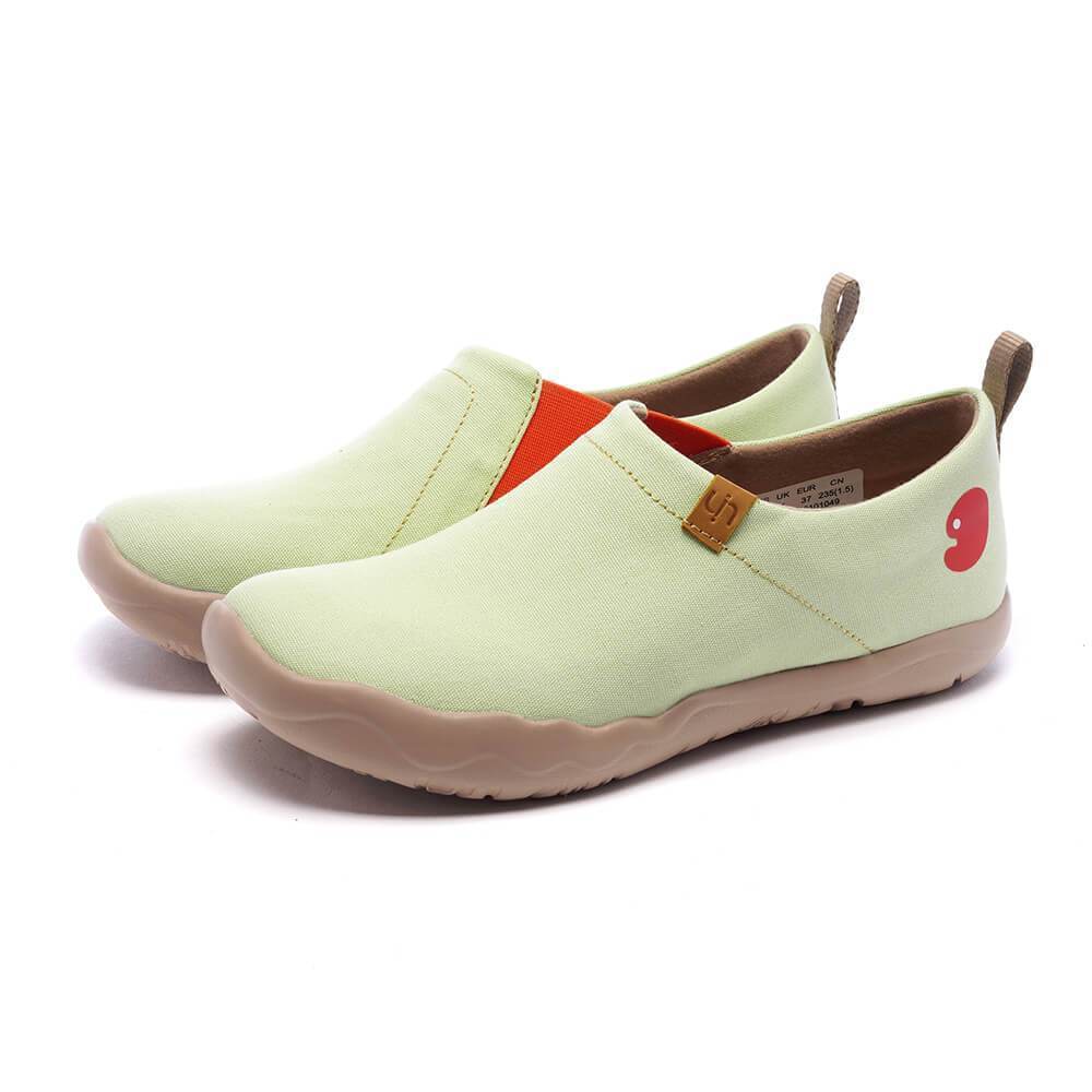 UIN Footwear Women Toledo Light Green Canvas loafers