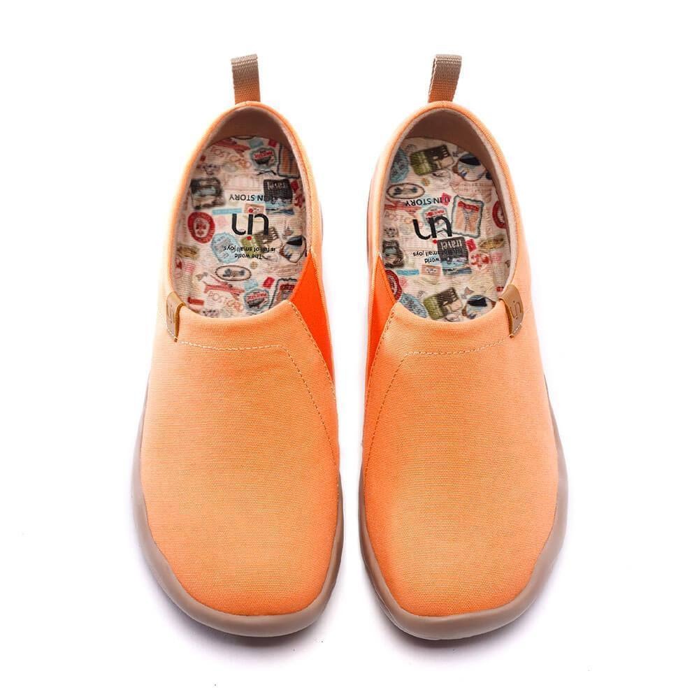 UIN Footwear Women Toledo Orange Canvas loafers