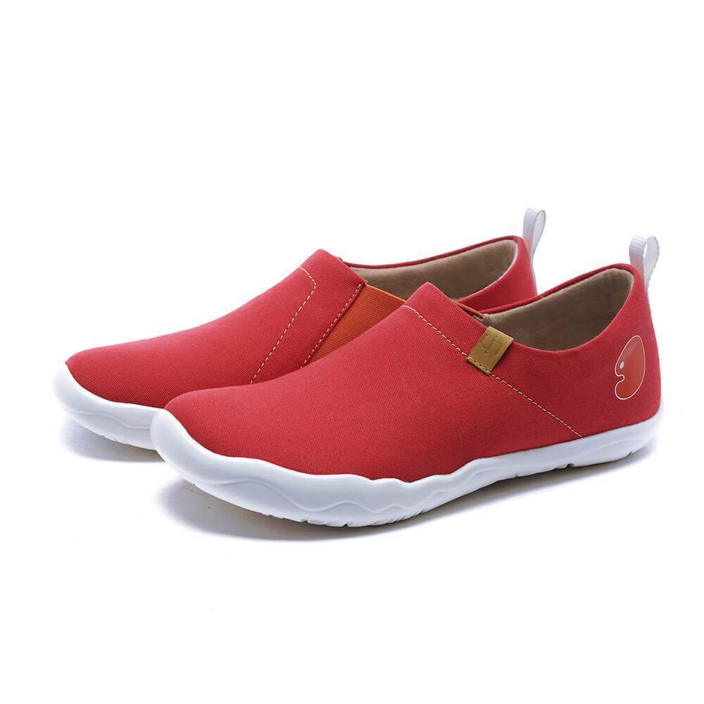 UIN Footwear Women Toledo Red Canvas loafers